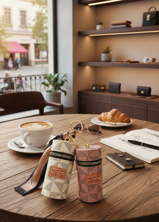 Mini Lipstick Case with Keychain